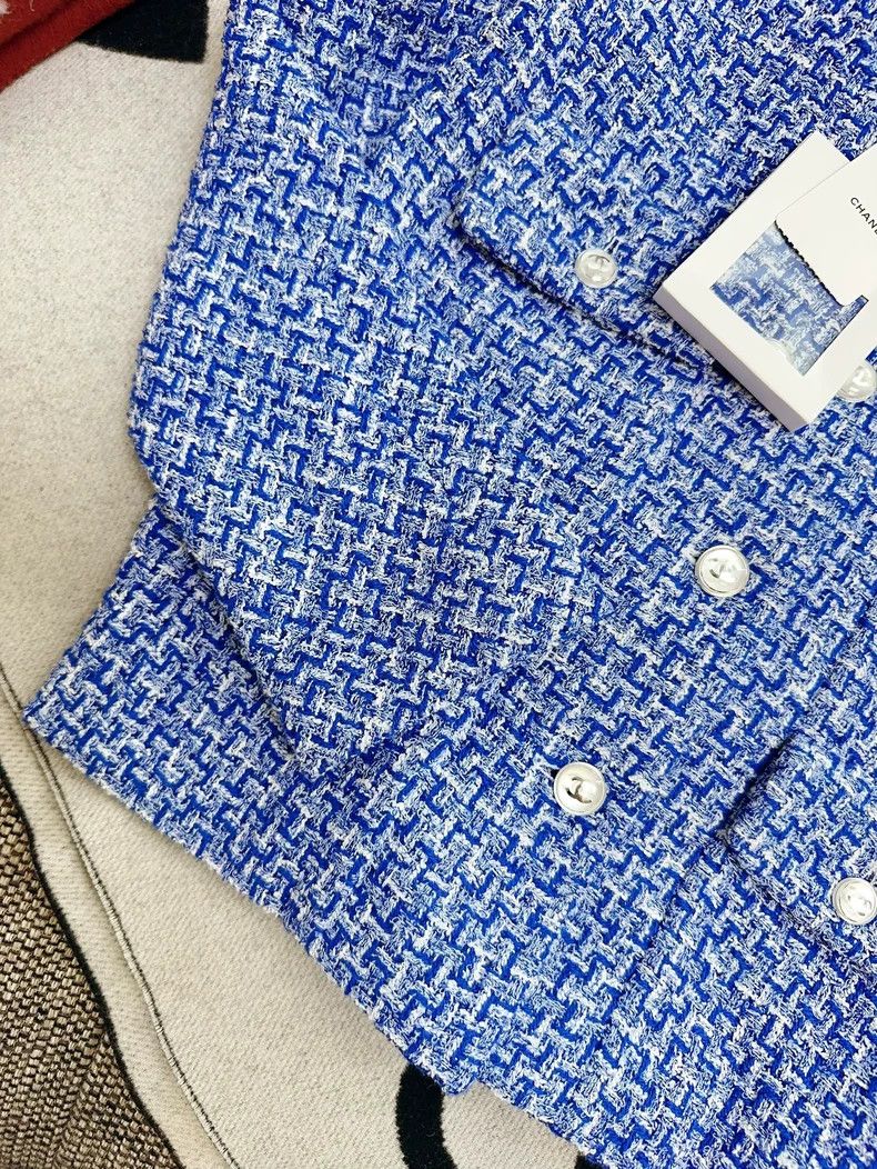 Chanel Chanel 23P Blue White Plaid Jacket - dmc Size US M / EU 48-50 / 2 - 4 Thumbnail