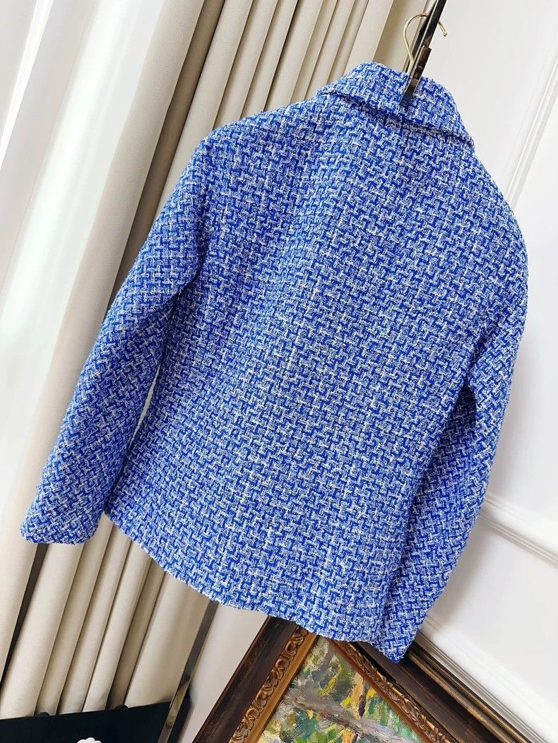 Chanel Chanel 23P Blue White Plaid Jacket - dmc Size US M / EU 48-50 / 2 - 2 Thumbnail