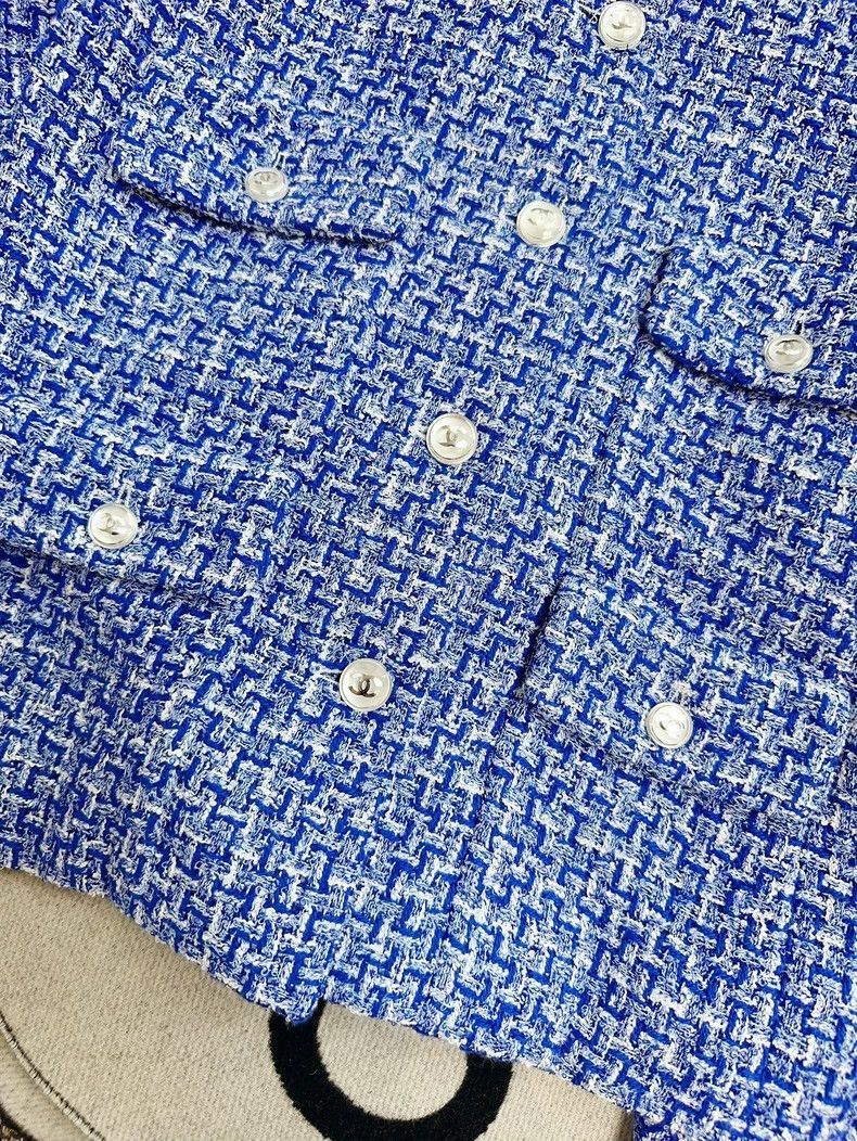 Chanel Chanel 23P Blue White Plaid Jacket - dmc Size US M / EU 48-50 / 2 - 3 Thumbnail