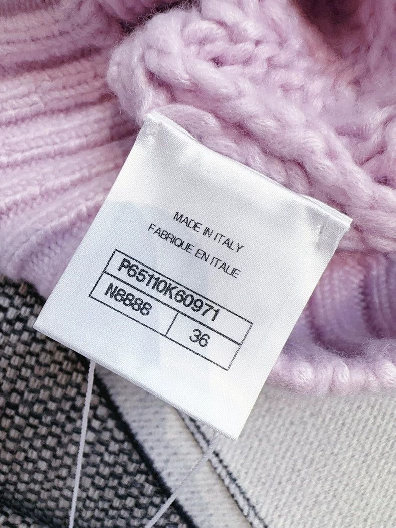 Chanel Chanel Purple Cable Knit Crewneck Sweater - dmc Size US M / EU 48-50 / 2 - 5 Thumbnail