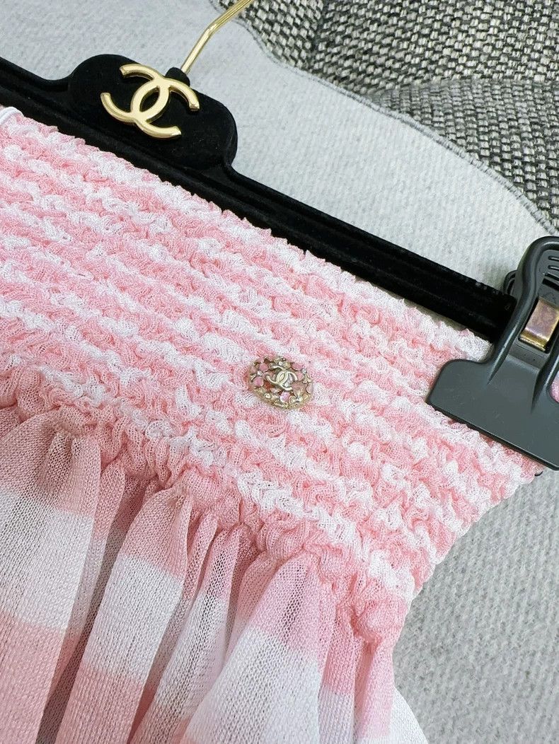 Chanel Chanel 24S Pink White Maxi Skirt - dmc Size US 38 / EU 54 - 3 Thumbnail