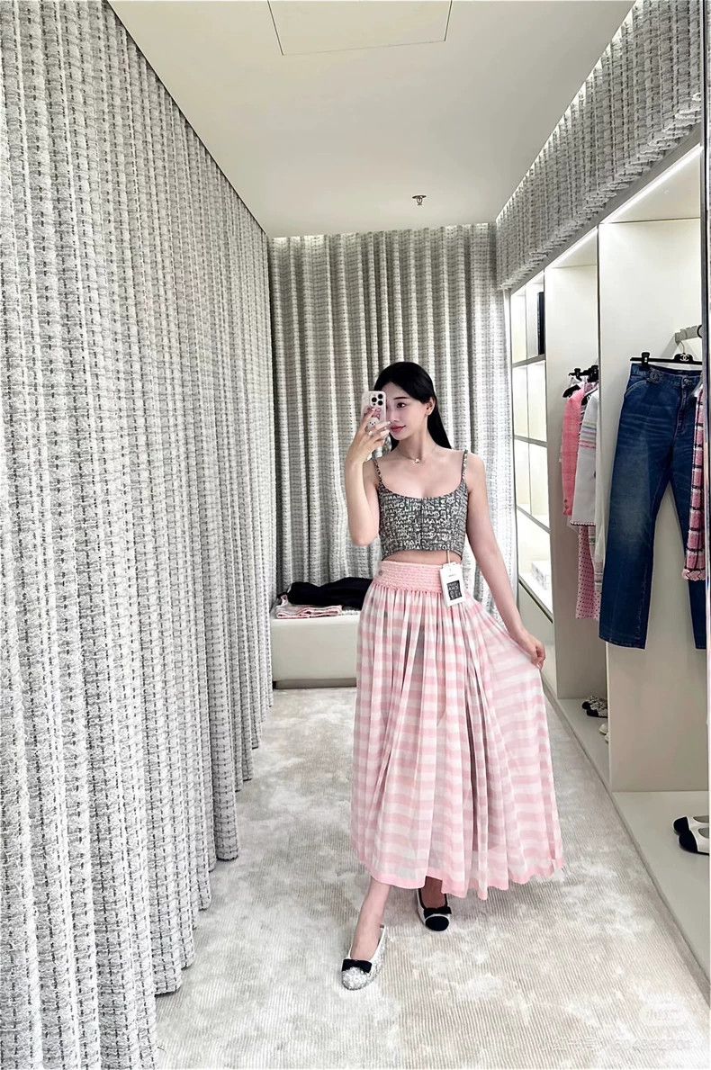 Chanel Chanel 24S Pink White Maxi Skirt - dmc Size US 38 / EU 54 - 7 Thumbnail
