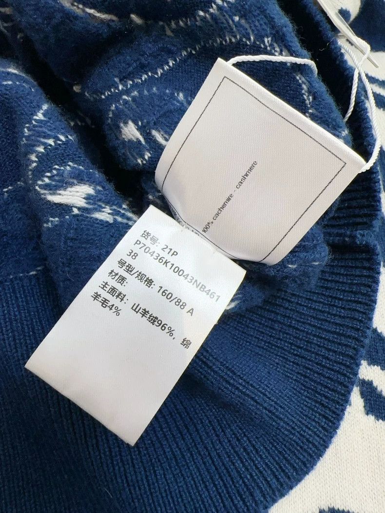Chanel Chanel 21P Navy White CC Wave Knit Top - dmc Size US M / EU 48-50 / 2 - 9 Thumbnail