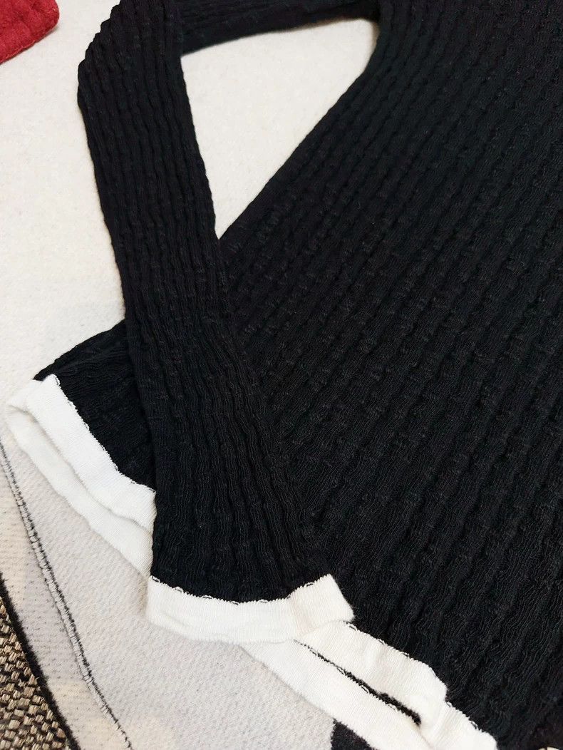 Chanel Chanel 22C Black Rib Knit Top - dmc Size US M / EU 48-50 / 2 - 5 Thumbnail