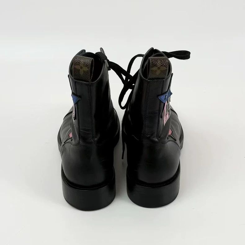 Louis Vuitton Louis Vuitton Black Graffiti Martin Boots - dmc Size US 7 / EU 40 - 4 Thumbnail