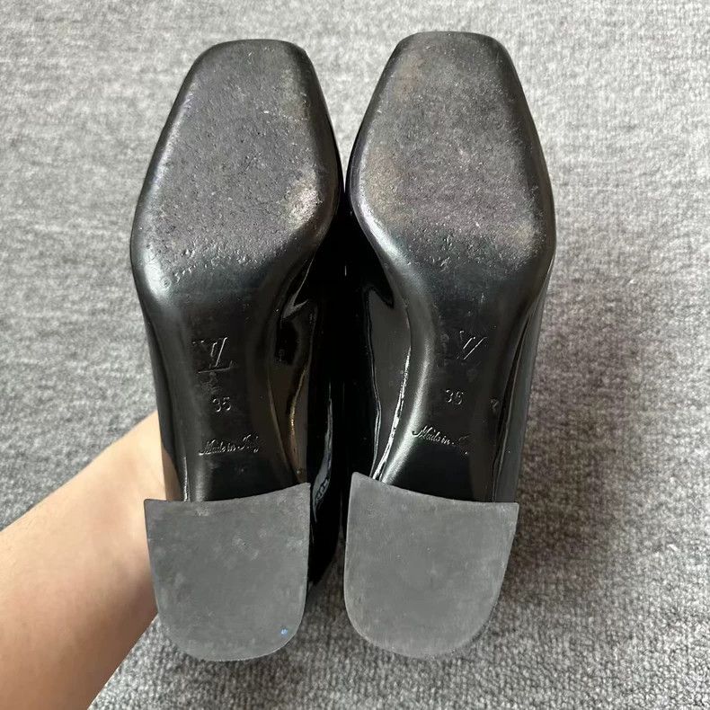 Louis Vuitton Louis Vuitton Black Block Heel Pumps - dmc Size US 7 / EU 40 - 7 Thumbnail