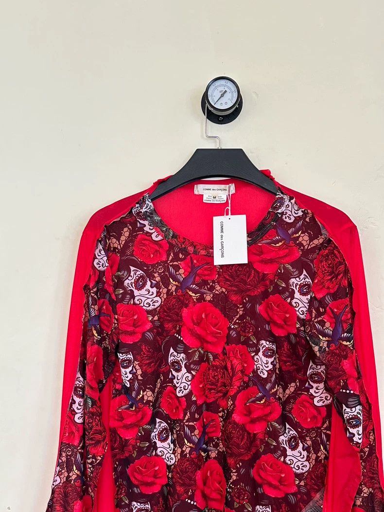 Comme des Garcons Comme des Garçons Rose Portrait Mesh Top - dmc Size US M / EU 48-50 / 2 - 4 Thumbnail