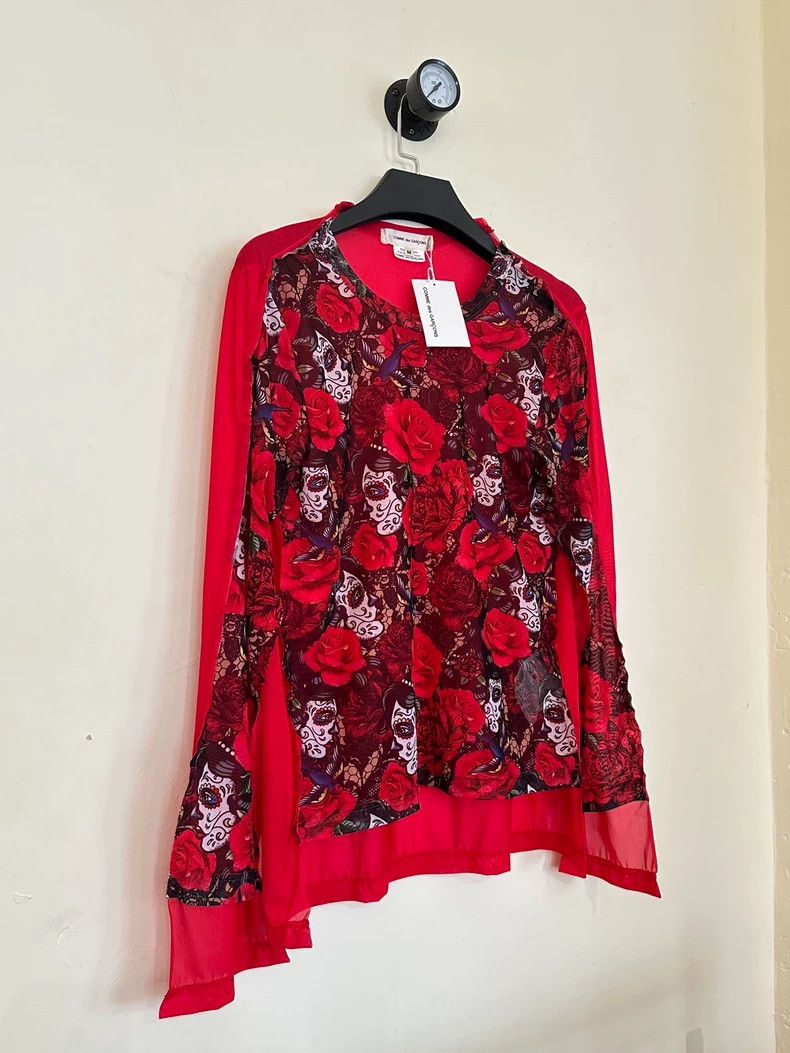 Comme des Garcons Comme des Garçons Rose Portrait Mesh Top - dmc Size US M / EU 48-50 / 2 - 5 Thumbnail