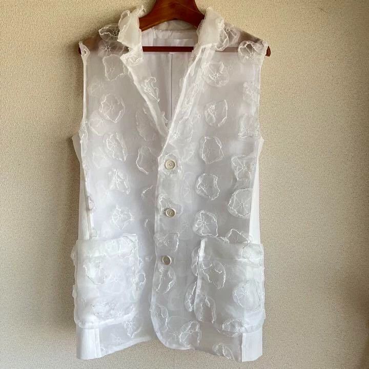 Comme des Garcons Comme des Garçons White Sleeveless Vest - dmc Size US S / EU 44-46 / 1 - 2 Thumbnail