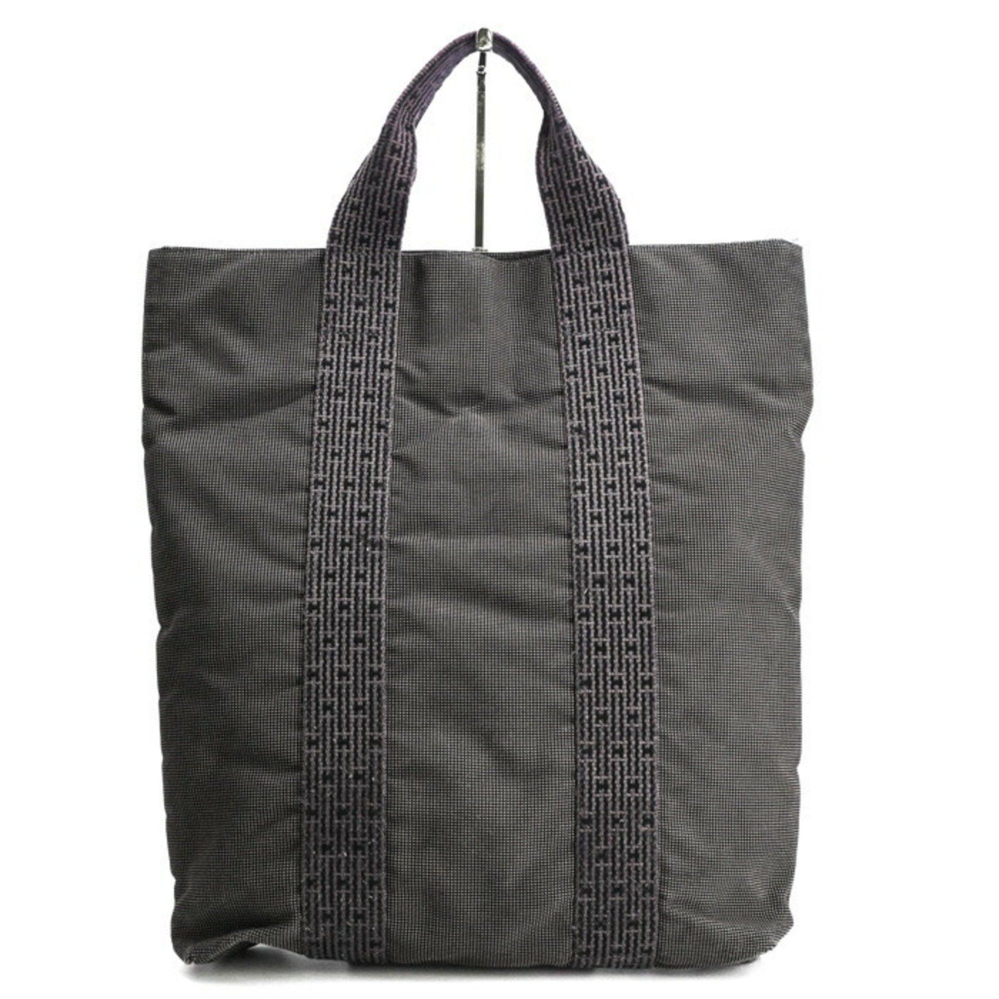 Hermes HERMES Air Line Cabas Tote Bag, Canvas, Gray and Khaki Size ONE SIZE - 2 Thumbnail