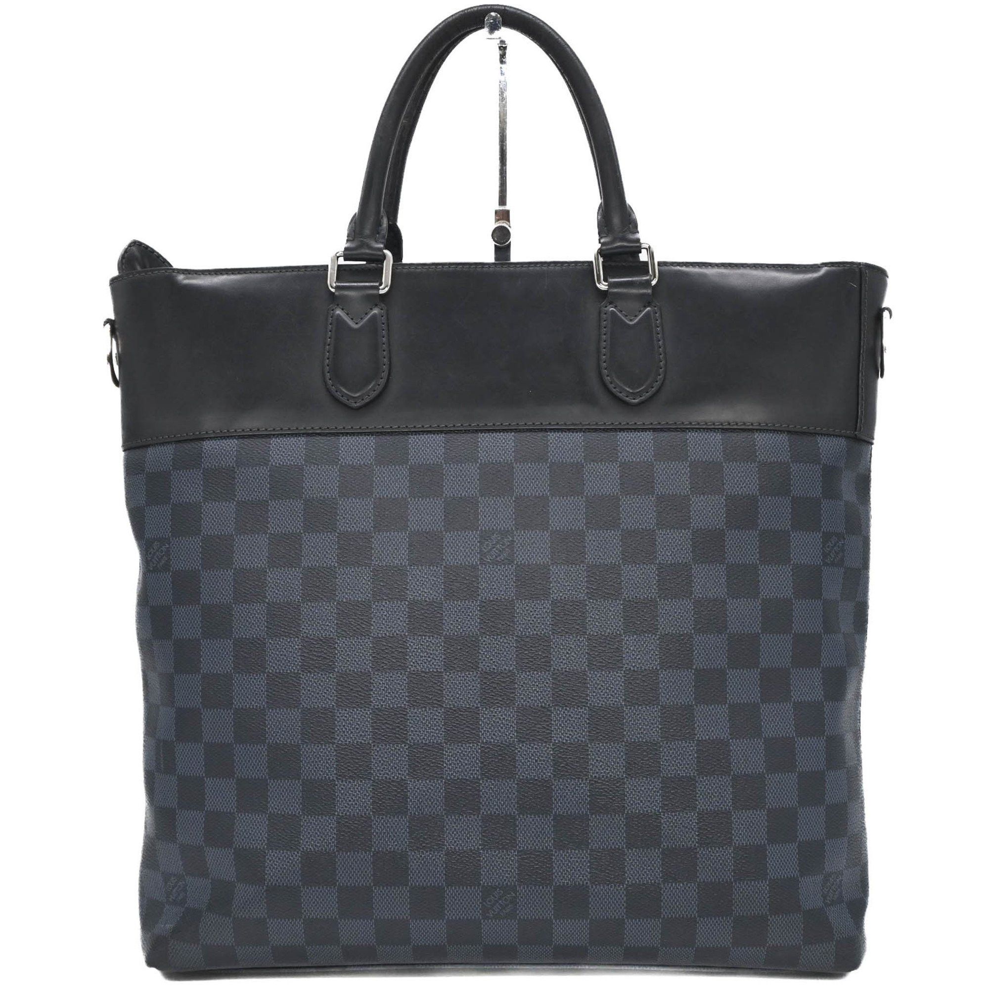 Louis Vuitton LOUIS VUITTON Damier Cobalt Newport Tote Bag, Shoulder Black Cobalt, N41588 Size ONE SIZE - 2 Thumbnail