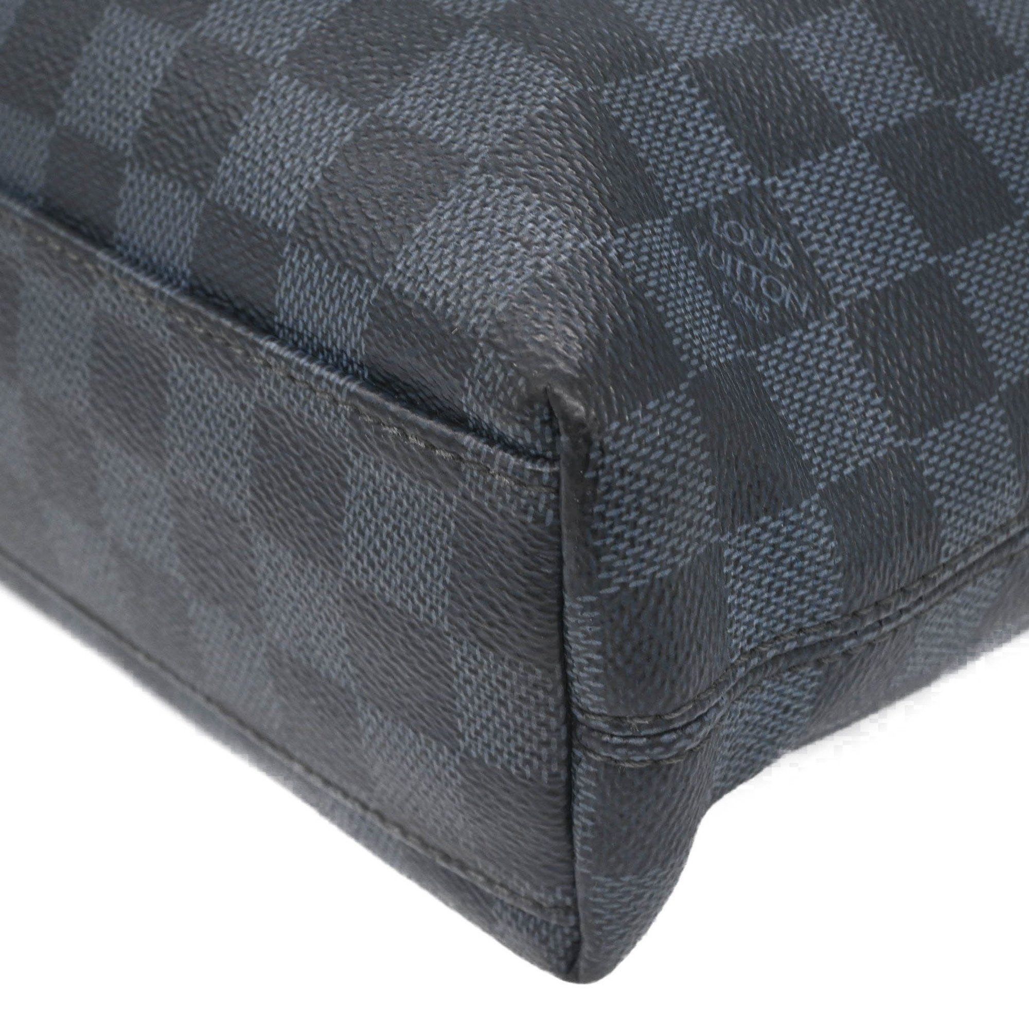 Louis Vuitton LOUIS VUITTON Damier Cobalt Newport Tote Bag, Shoulder Black Cobalt, N41588 Size ONE SIZE - 7 Thumbnail