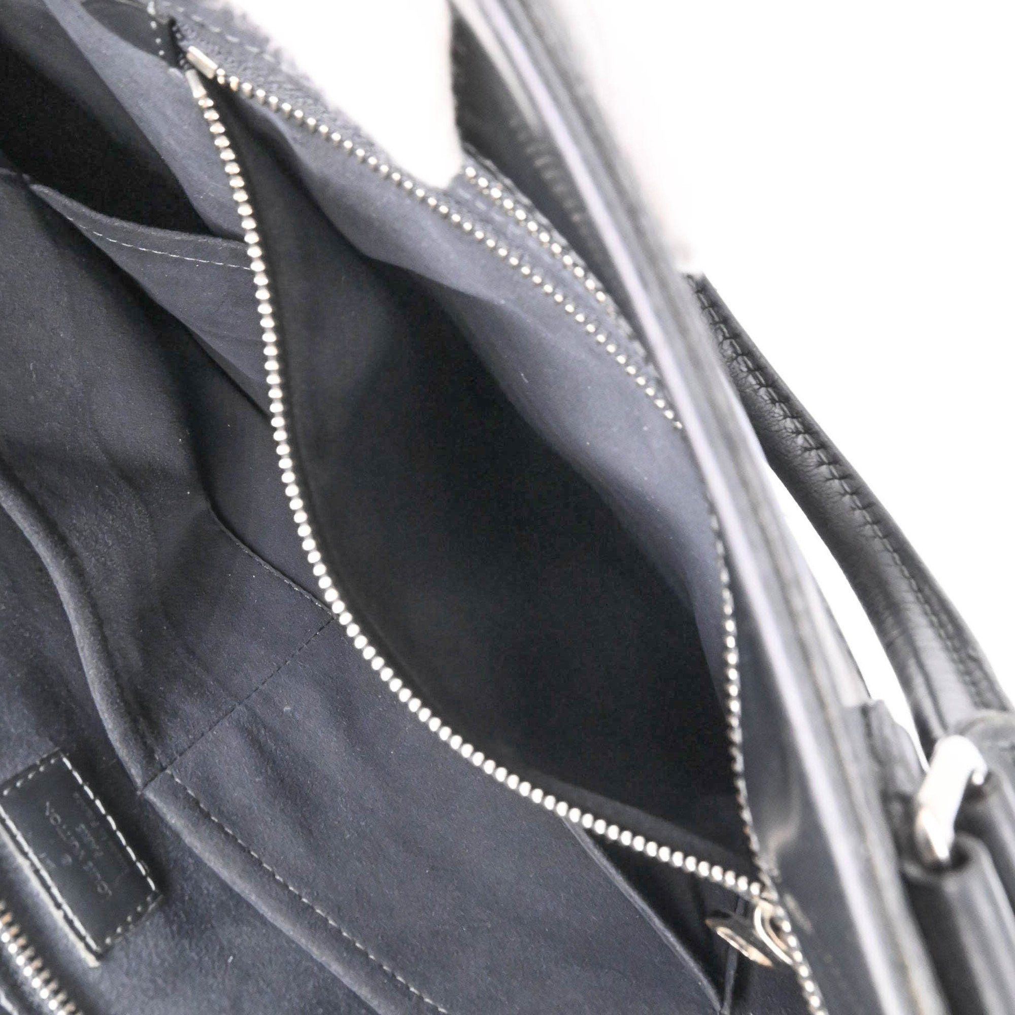 Louis Vuitton LOUIS VUITTON Damier Cobalt Newport Tote Bag, Shoulder Black Cobalt, N41588 Size ONE SIZE - 16 Thumbnail
