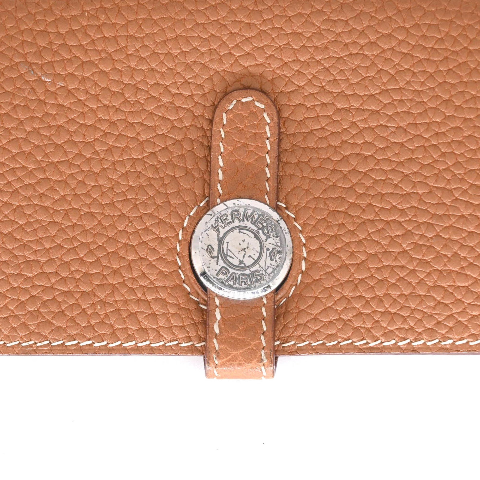 Hermes HERMES Dogon Wallet, Togo Leather, Bifold, Taurillon Clemence Gold, #□H Size ONE SIZE - 7 Thumbnail