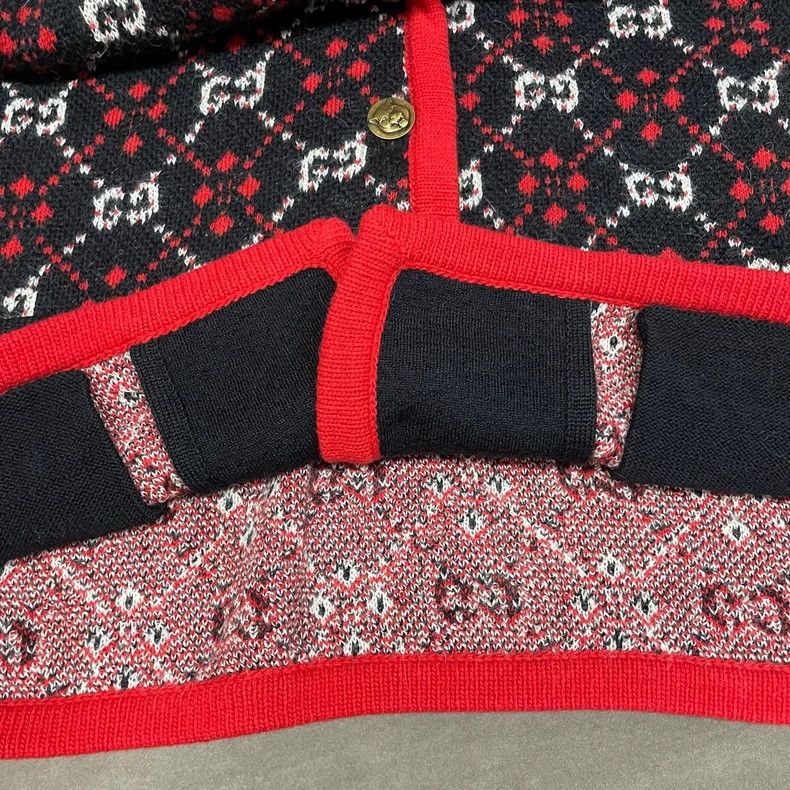 Gucci Gucci Black Red Print Vintage Cardigan - dmc Size US XS / EU 42 / 0 - 7 Thumbnail