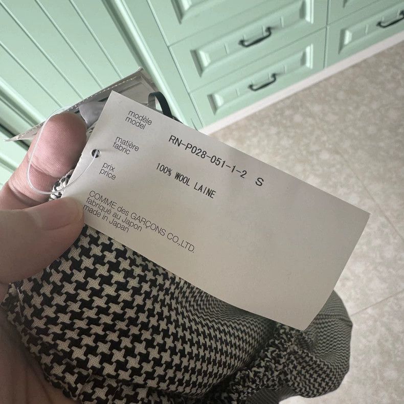 Comme des Garcons Comme des Garçons Houndstooth Wool Skirt - dmc Size US 38 / EU 54 - 6 Thumbnail
