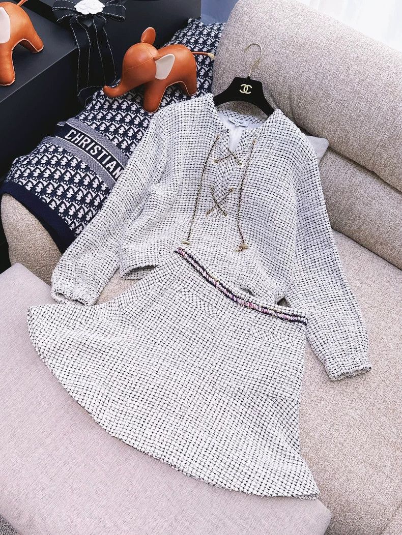 Chanel Chanel 21P White Woven Mini Skirt - dmc Size US 36 / EU 52 - 8 Thumbnail