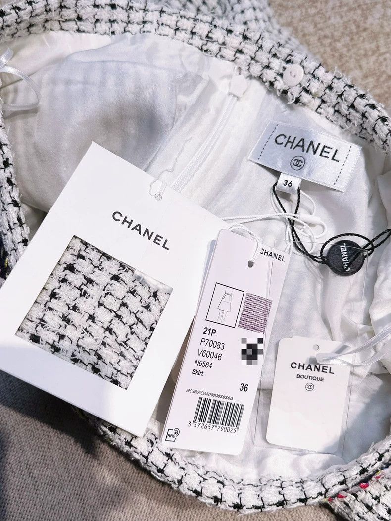 Chanel Chanel 21P White Woven Mini Skirt - dmc Size US 36 / EU 52 - 4 Thumbnail