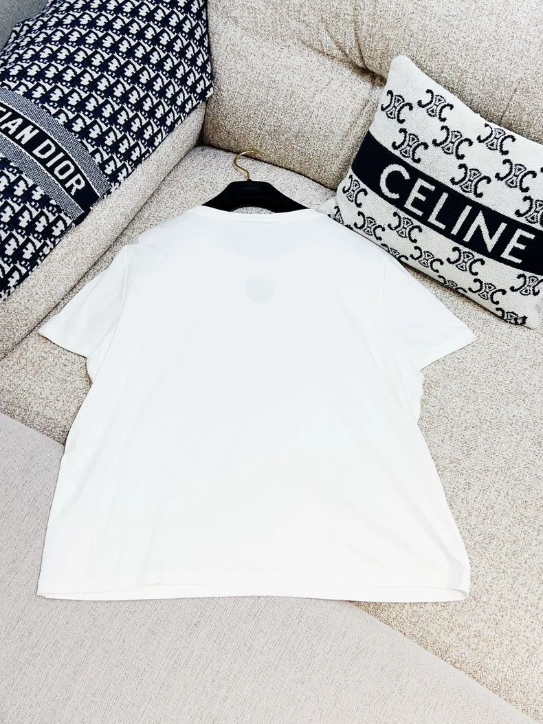 Chanel Chanel 20S White Cutout CC Short-Sleeve T-Shirt - dmc Size US L / EU 52-54 / 3 - 2 Thumbnail