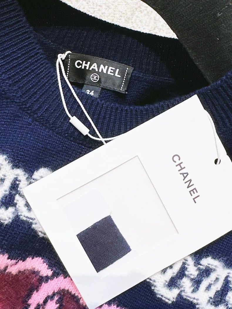 Chanel Chanel 23B Blue CC Logo Cashmere Cardigan - dmc Size US XS / EU 42 / 0 - 4 Thumbnail