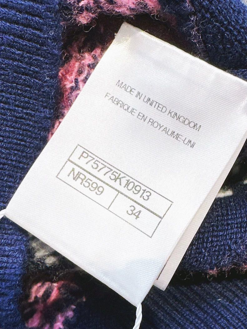 Chanel Chanel 23B Blue CC Logo Cashmere Cardigan - dmc Size US XS / EU 42 / 0 - 5 Thumbnail