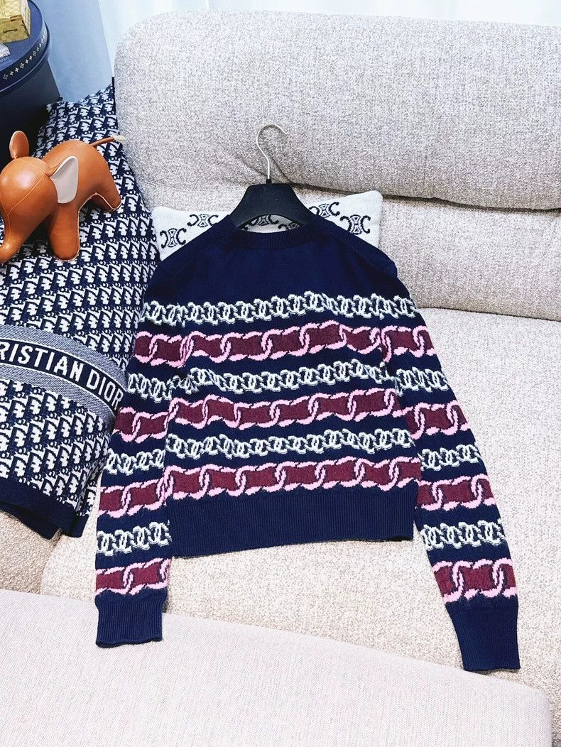 Chanel Chanel 23B Blue CC Logo Cashmere Cardigan - dmc Size US XS / EU 42 / 0 - 2 Thumbnail