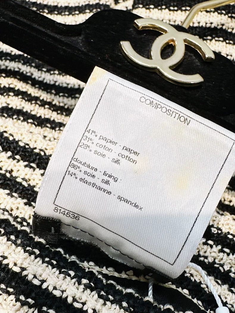 Chanel Chanel Brown Black Striped Knit Skirt - dmc Size US 36 / EU 52 - 5 Thumbnail