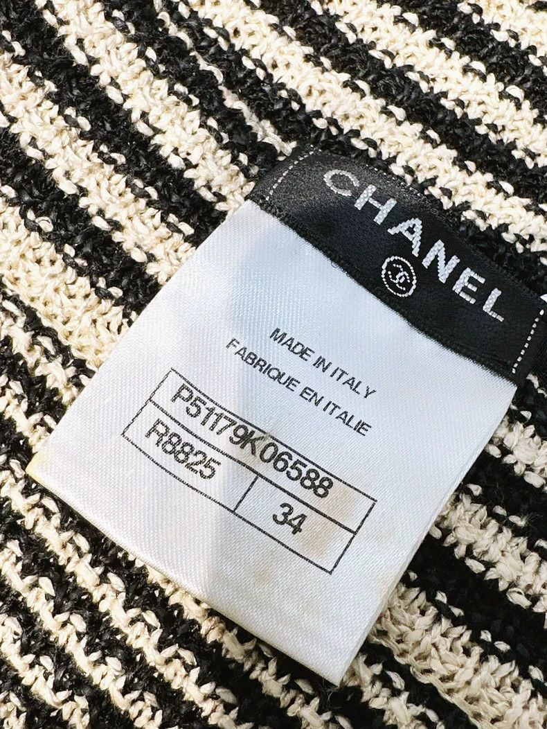 Chanel Chanel Brown Black Striped Knit Skirt - dmc Size US 36 / EU 52 - 4 Thumbnail