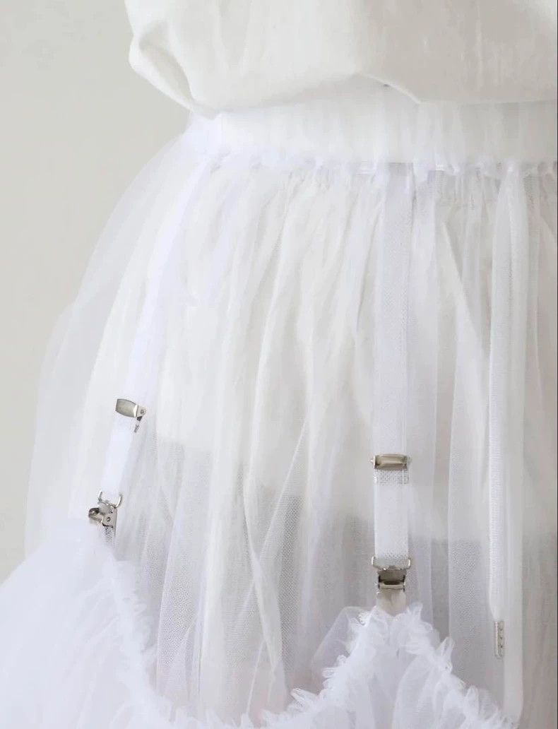 Comme des Garcons COMME des GARCONS White Tulle Midi Skirt - dmc Size US 26 / EU 42 - 4 Thumbnail