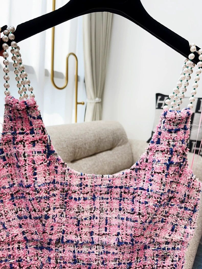 Chanel Chanel Tweed Pearl Strap Dress - dmc Size US M / EU 48-50 / 2 - 4 Thumbnail