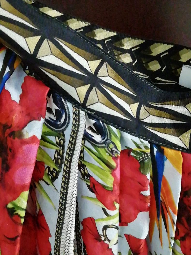 Givenchy GIVENCHY Silk Paradise Bird Skirt - dmc Size US 28 / EU 44 - 3 Thumbnail