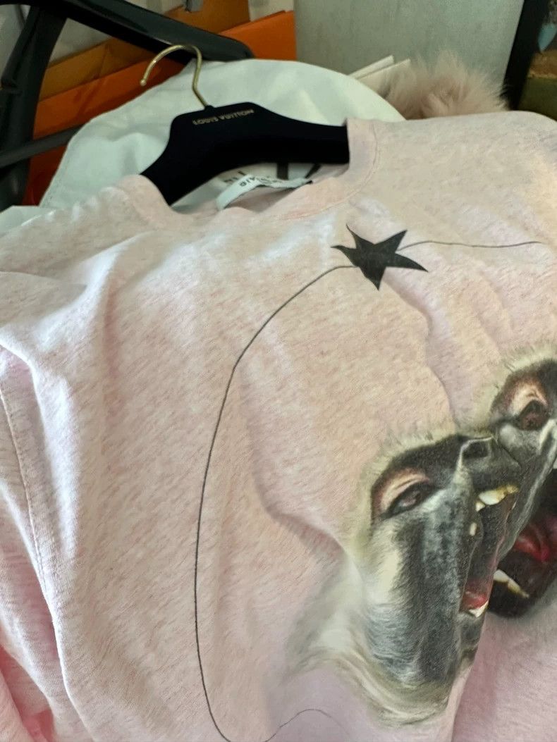 Givenchy Givenchy Pink Double Monkey Print T-shirt - dmc Size US XS / EU 42 / 0 - 2 Thumbnail