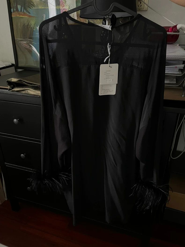 Givenchy Givenchy Silk Ostrich Feather Top - dmc Size US M / EU 48-50 / 2 - 3 Thumbnail