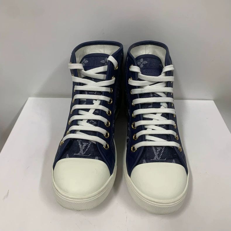 Louis Vuitton Louis Vuitton Denim Monogram High-Top Sneakers - dmc Size US 9.5 / EU 42-43 - 2 Thumbnail