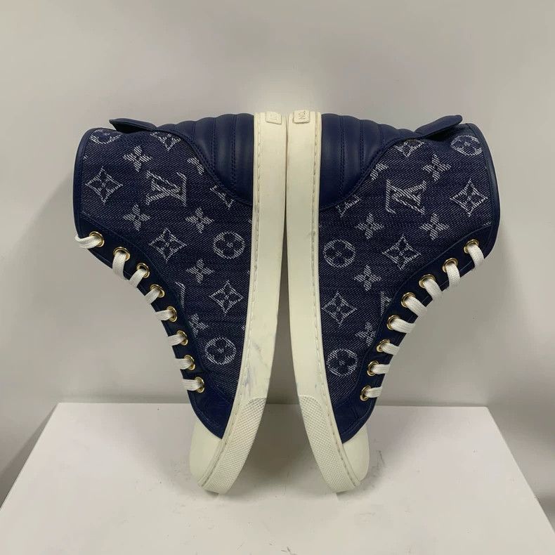 Louis Vuitton Louis Vuitton Denim Monogram High-Top Sneakers - dmc Size US 9.5 / EU 42-43 - 5 Thumbnail