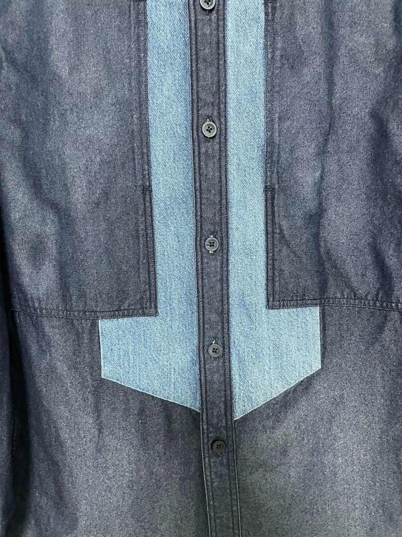 Givenchy Givenchy Two-Tone Denim Shirt - dmc Size US XL / EU 56 / 4 - 2 Thumbnail