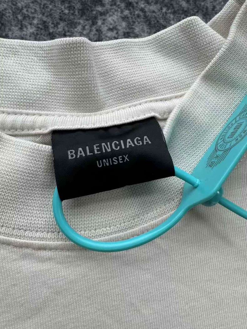 Balenciaga Balenciaga Beige Double B Embroidered Short Sleeve - dmc Size US XS / EU 42 / 0 - 4 Thumbnail