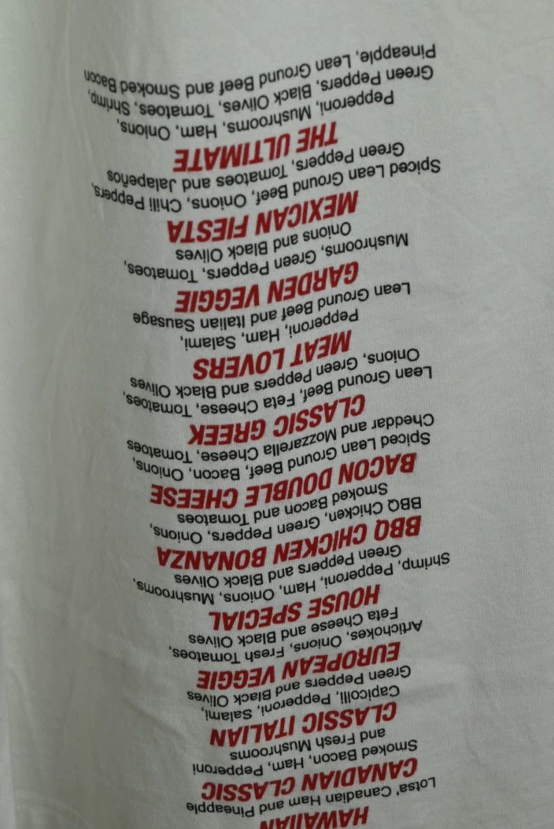 Vetements VETEMENTS Menu Print Short Sleeve Tee - dmc Size US M / EU 48-50 / 2 - 2 Thumbnail
