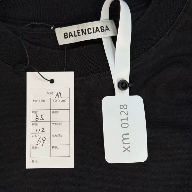 Balenciaga Balenciaga Black Logo Short Sleeve Tee - dmc Size US M / EU 48-50 / 2 - 2 Thumbnail