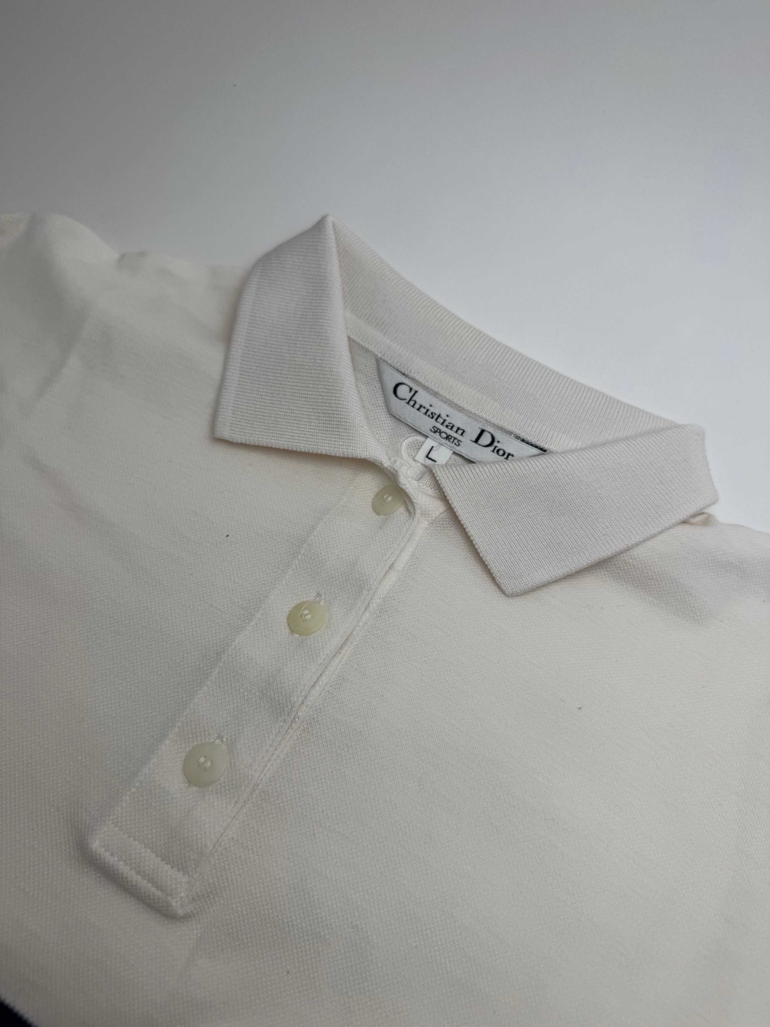 Dior Vintage Mens Polo Shirt L Black white Size L / US 10 / IT 46 - 5 Thumbnail
