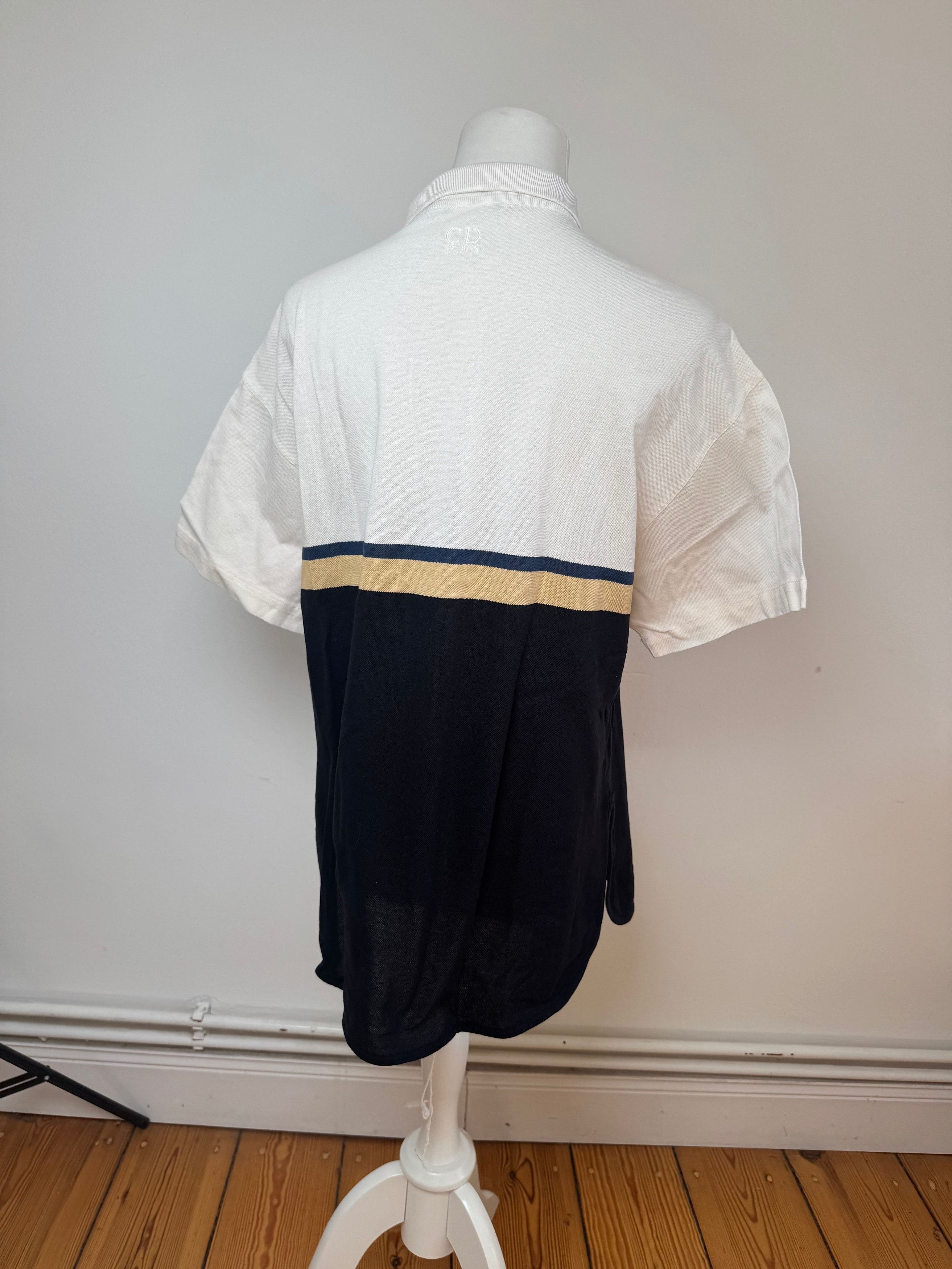 Dior Vintage Mens Polo Shirt L Black white Size L / US 10 / IT 46 - 3 Thumbnail