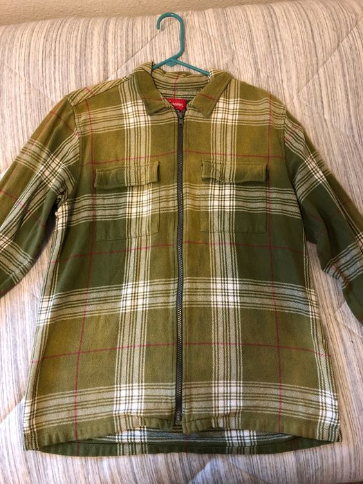 Supreme Supreme Plaid Flannel Zip Up Shirt | Grailed