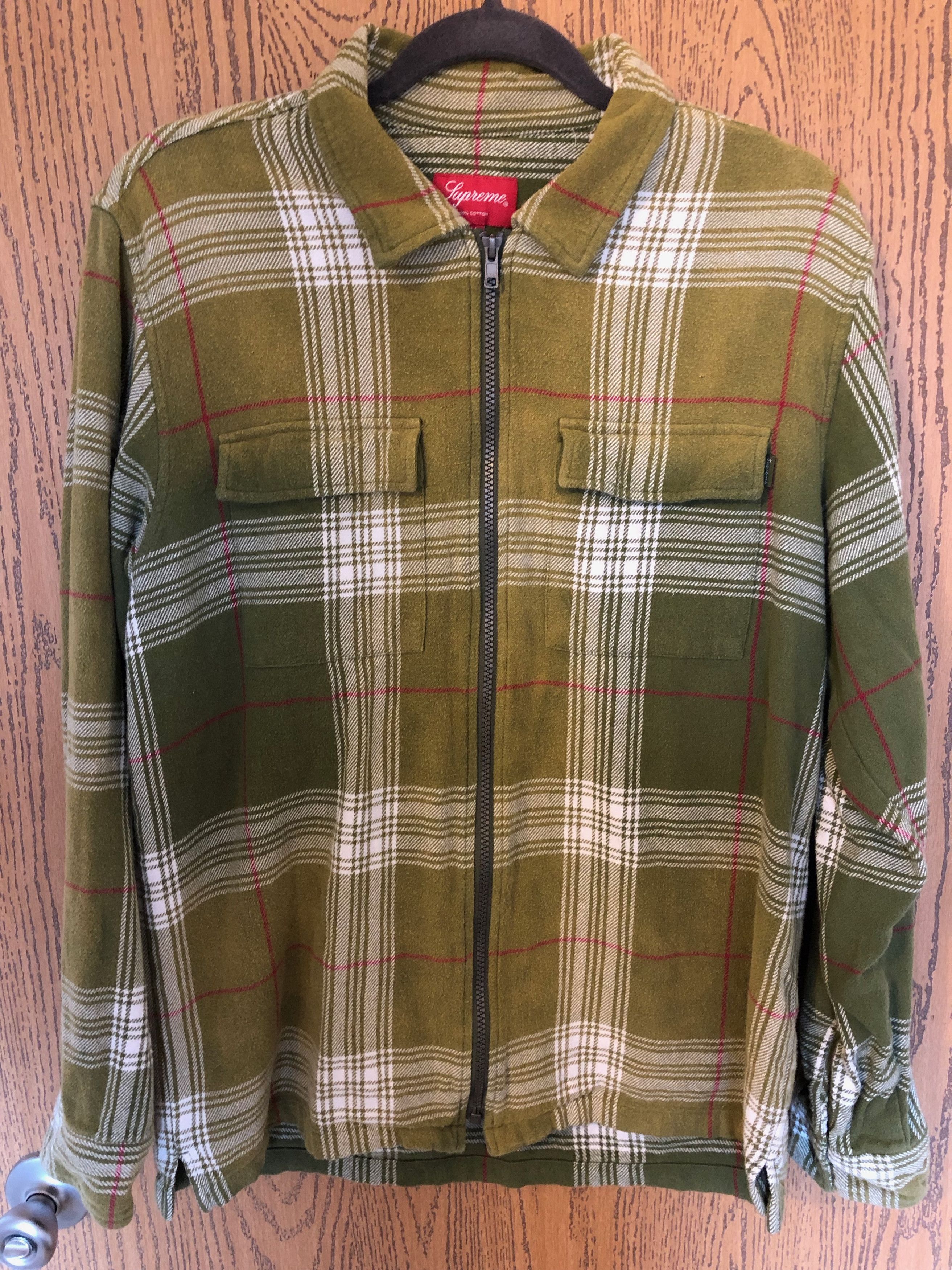 Supreme Supreme Plaid Flannel Zip Up Shirt | Grailed