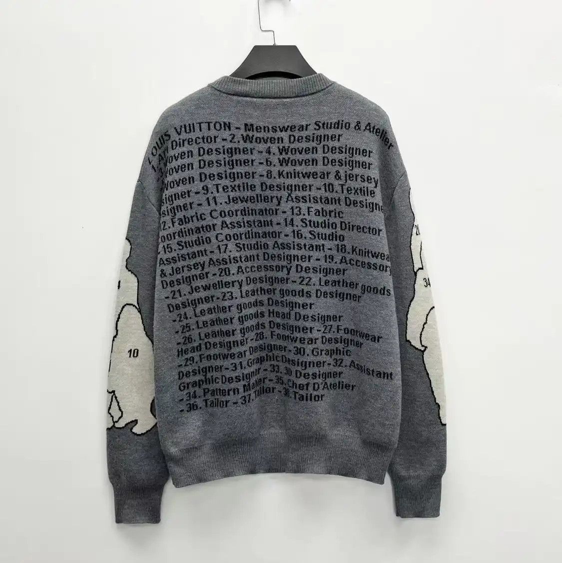 Louis Vuitton Louis Vuitton Gray Wool Blend Logo Sweater 0089 Size S / US 4 / IT 40 - 2 Thumbnail