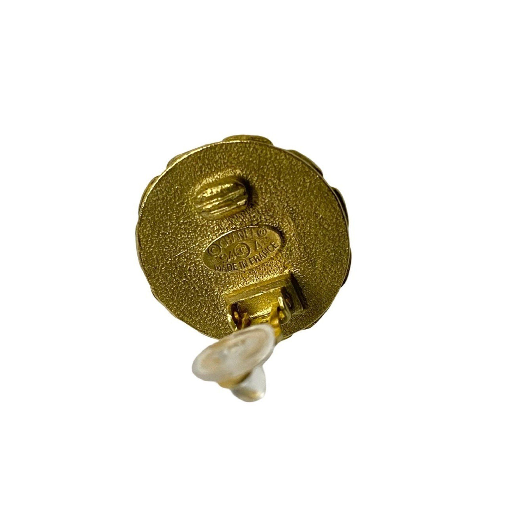 Chanel CHANEL Vintage 94A Engraved Coco Mark Earrings and Ear Cuffs, Gold, 130-9 Size ONE SIZE - 2 Thumbnail