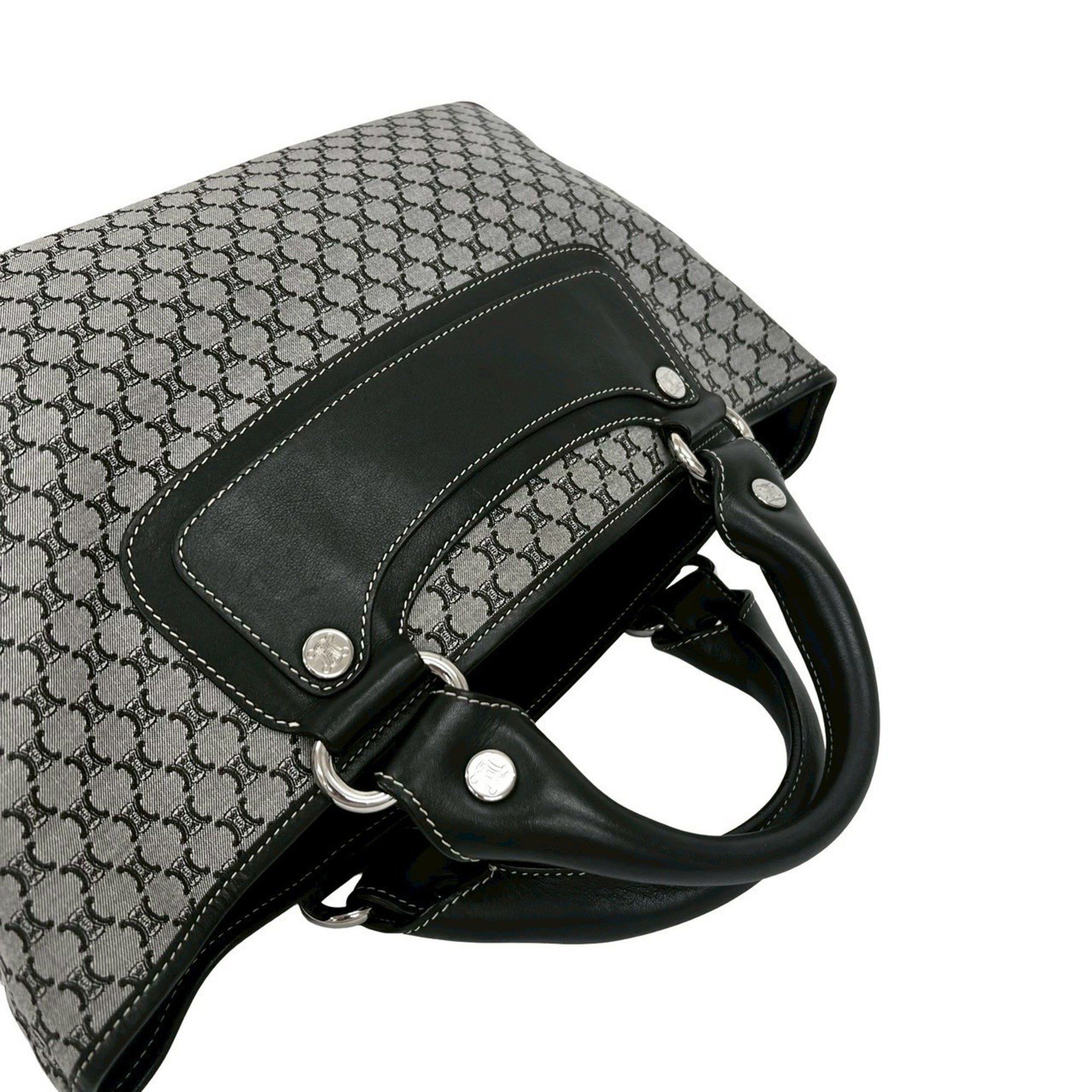 CELINE Boogie Bag, Triomphe Print, Logo, Metal Hardware, Canvas