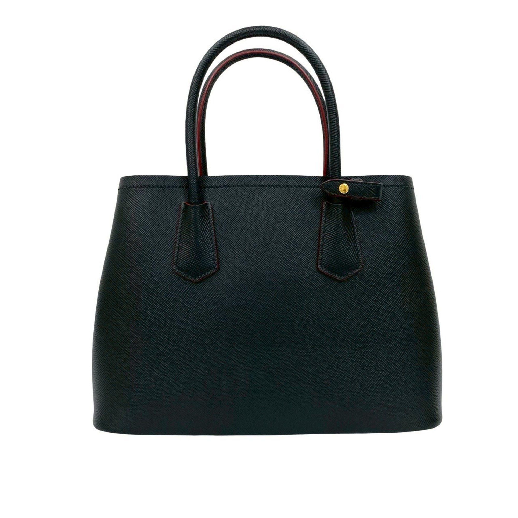 Prada Triangle Logo Hardware Saffiano Leather 2-Way Handbag Tote