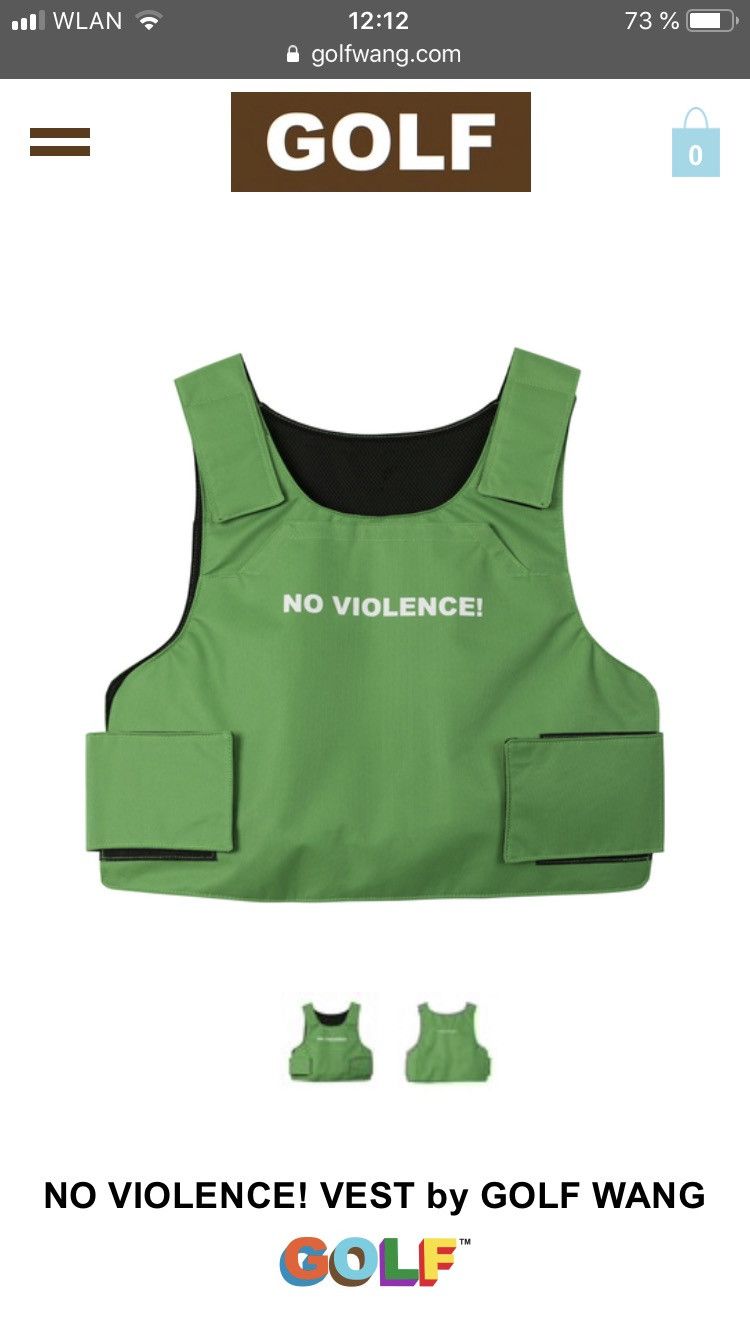 Golf Wang Golf Wang NO VIOLENCE Vest S-M | Grailed