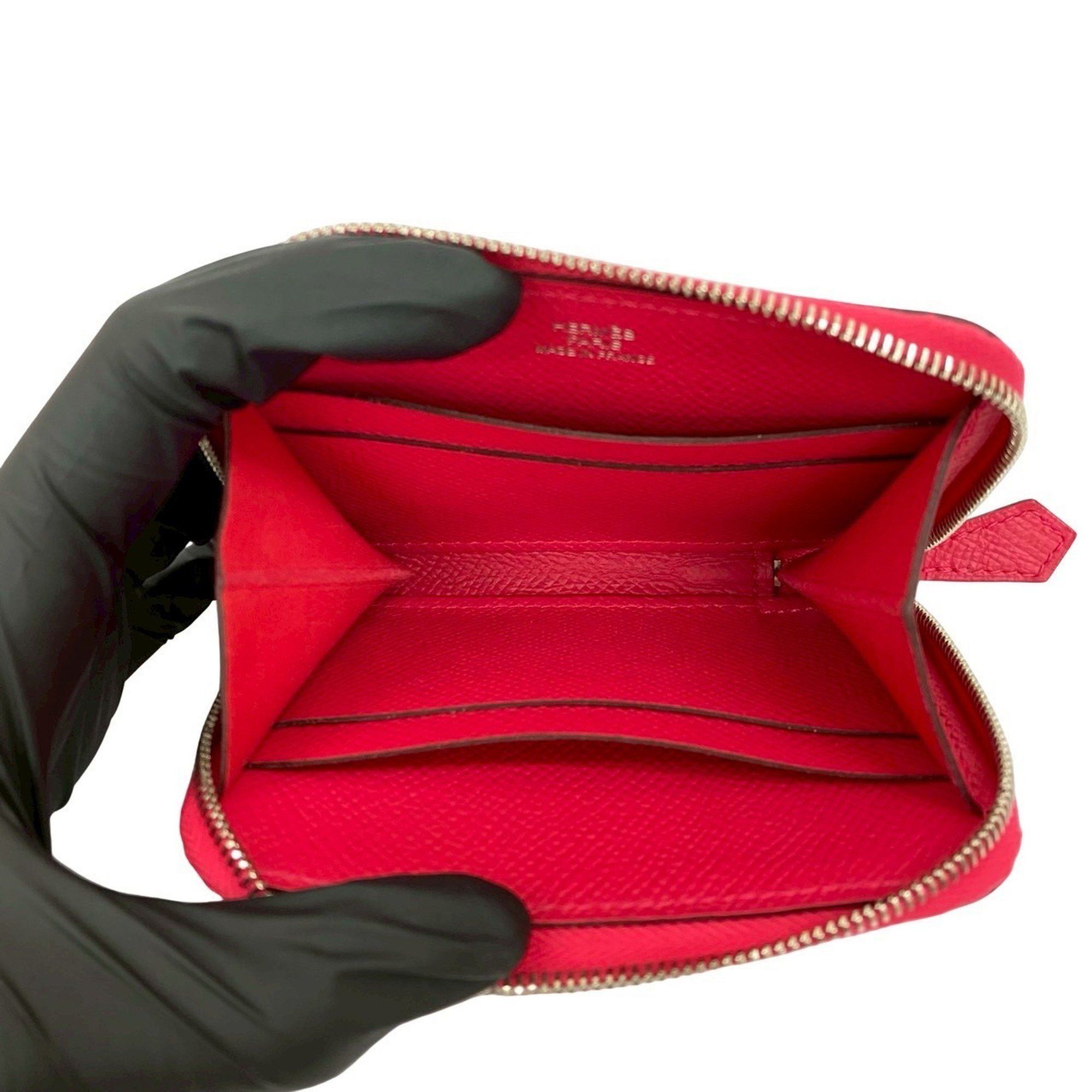 Hermes Hermes Hermès Azap Silkin Compact Leather Coin Case, Pink, 87461, Stamped with "A" Size ONE SIZE - 7 Thumbnail
