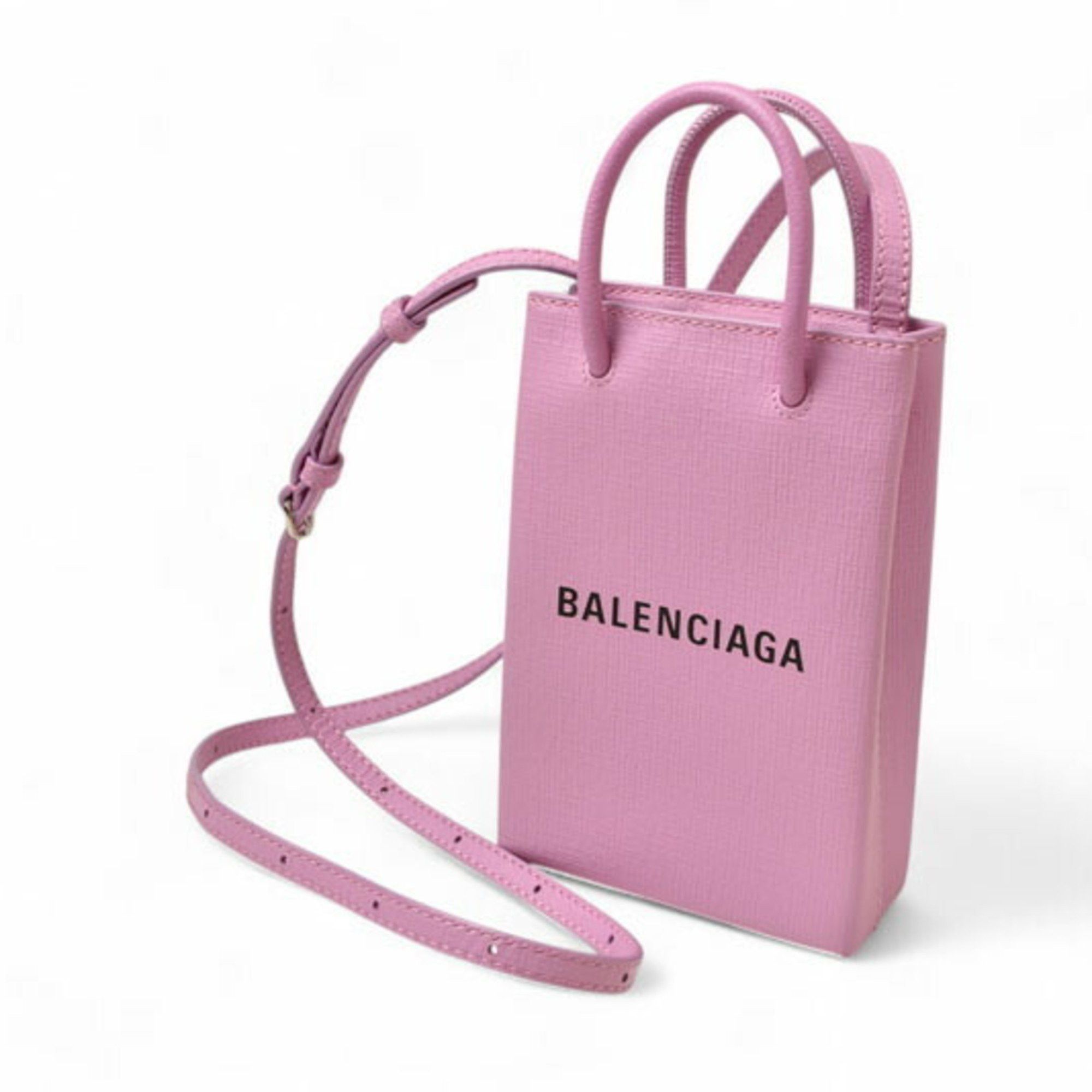 Balenciaga Balenciaga Phone Holder, BALENCIAGA Shoulder Bag Smartphone Case, Leather, Purple, 593826 Size ONE SIZE - 4 Thumbnail